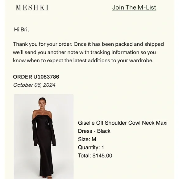 Meshki Black Long Sleeve Dress - Picture 9 of 9